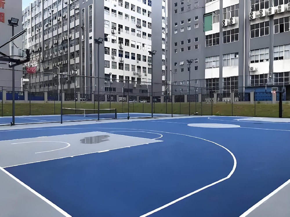 復合型硅PU塑膠籃球場 復合型硅PU塑膠籃球場
